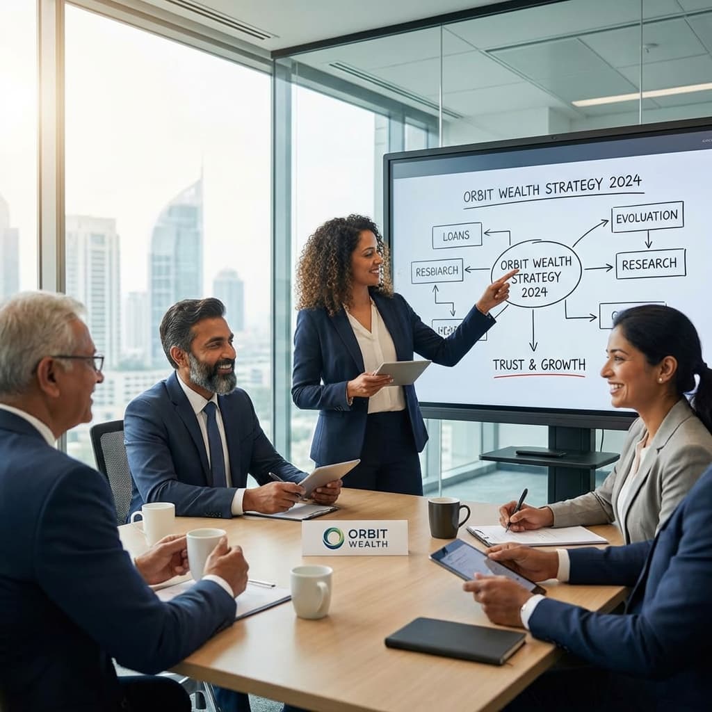 Orbit Wealth team collaborating on a financial plan